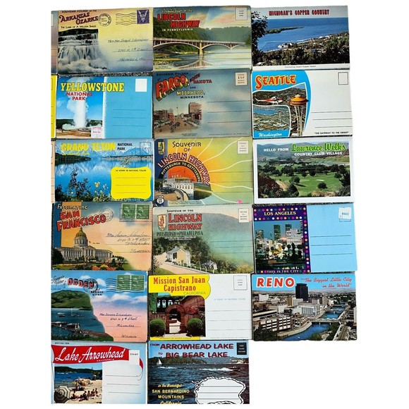 Lot of 22 Vintage Postcards USA States Parks Postcard Ephemera - Picture 3 of 8